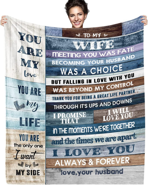 From Husband to My Wife Blanket